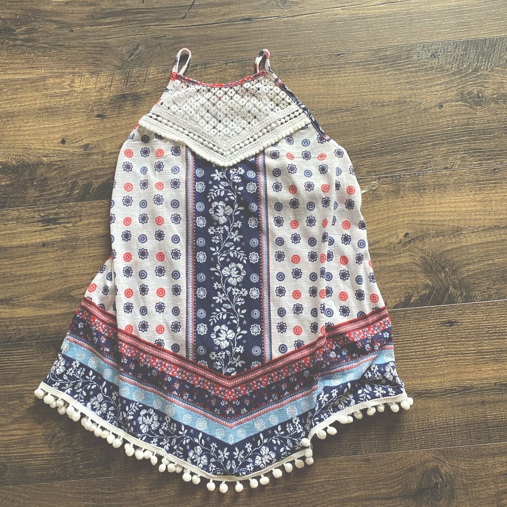 Red white and blue tank